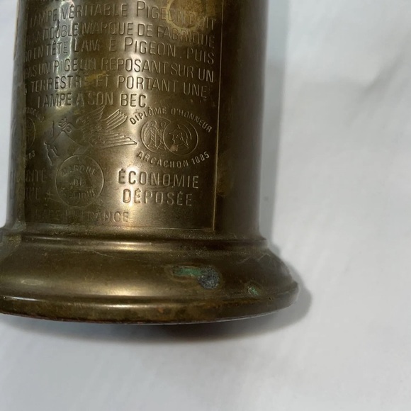 Antique French Lampe Pigeon oil lamp - Picture 4 of 11